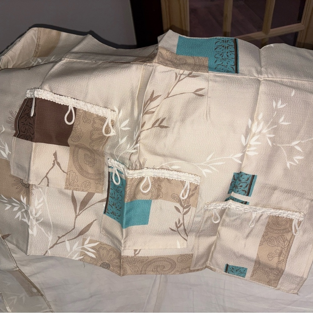 Beige and Teal Patchwork apron